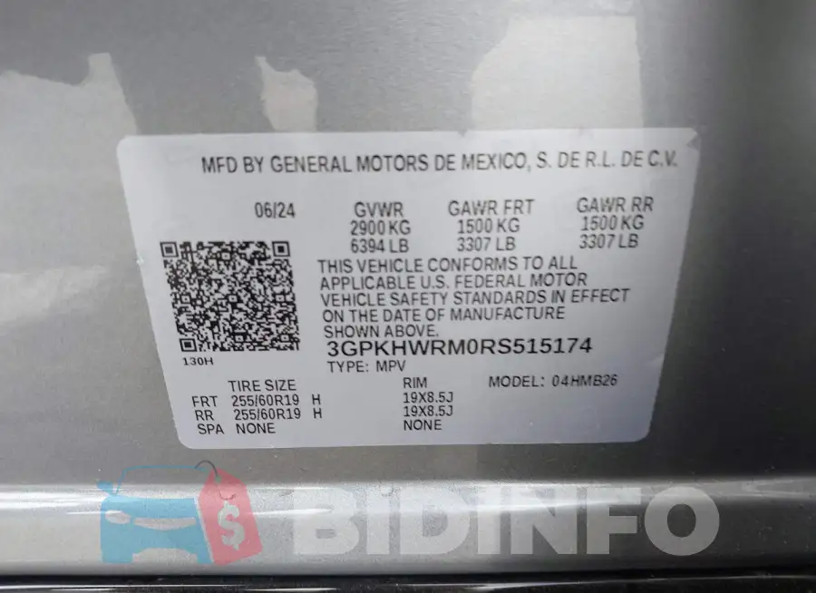3GPKHWRM0RS515174 Photo# 9