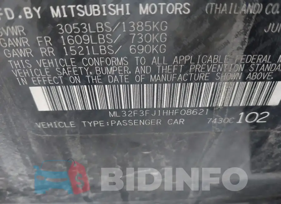 ML32F3FJ1HHF08621 Photo# 9