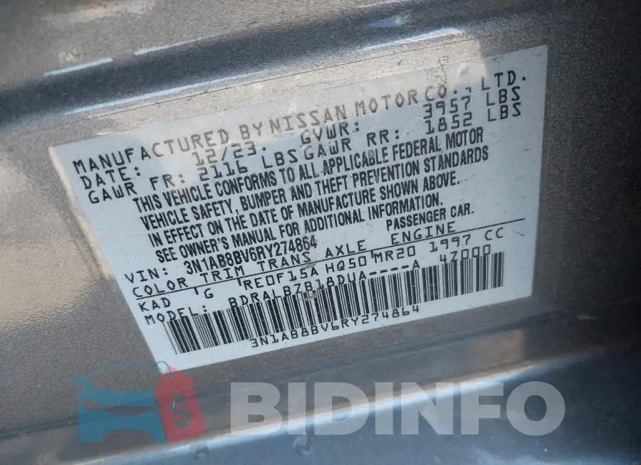 3N1AB8BV6RY274864 Photo# 9
