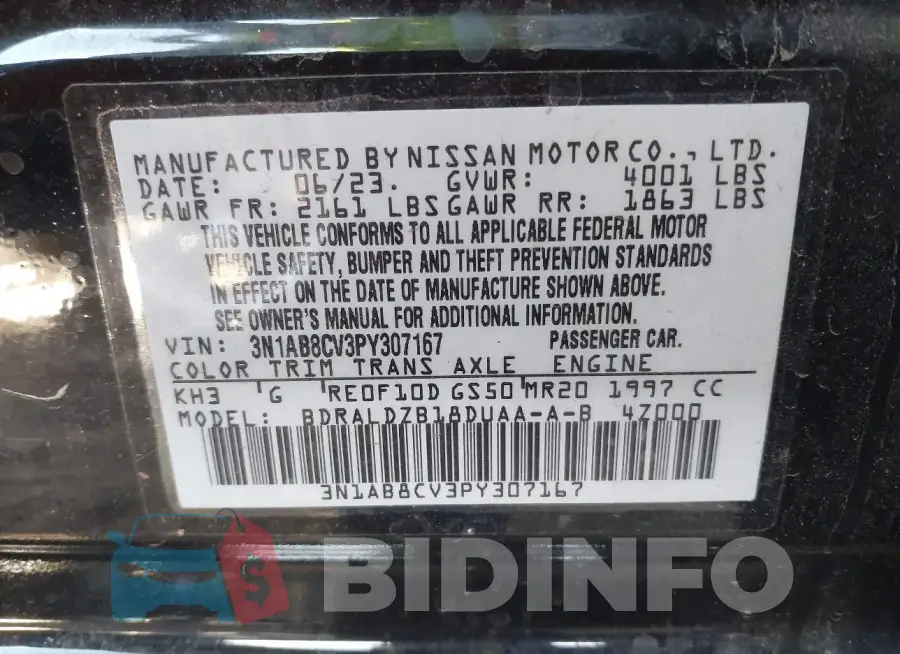 3N1AB8CV3PY307167 Photo# 9