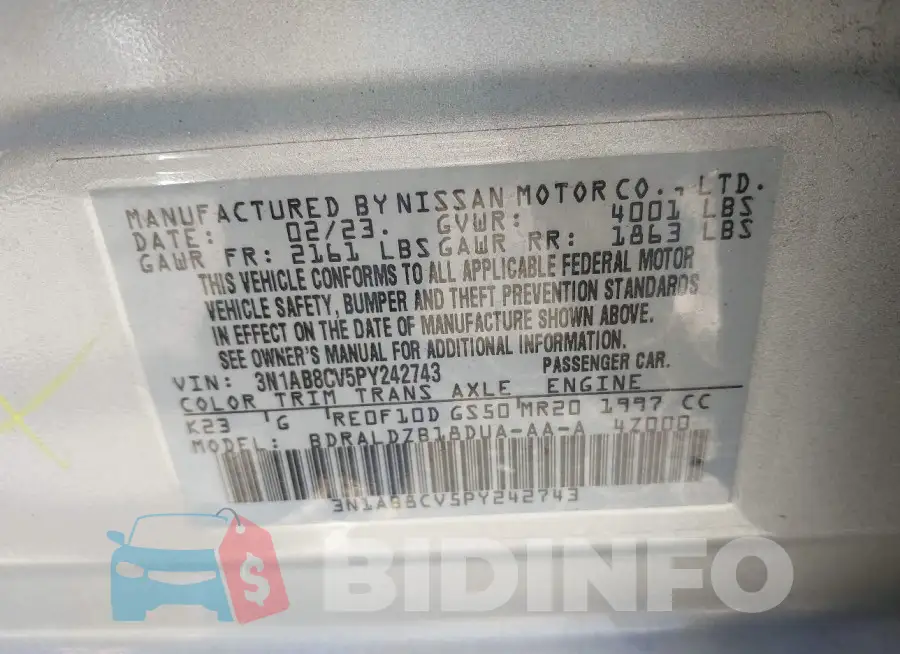 3N1AB8CV5PY242743 Photo# 9