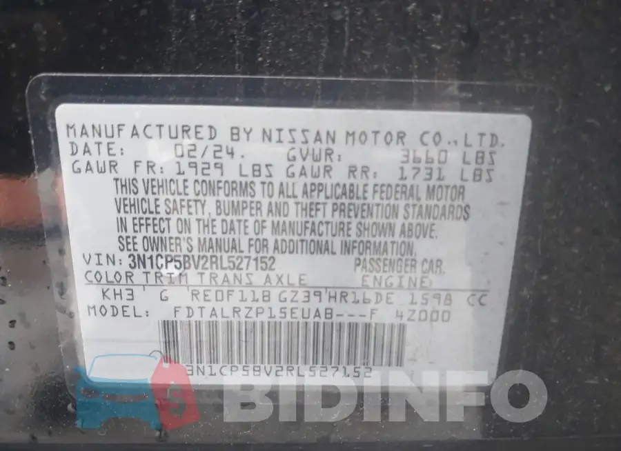 3N1CP5BV2RL527152 Photo# 9
