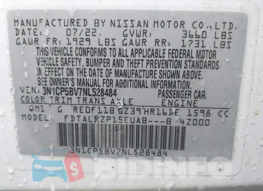 3N1CP5BV7NL528484 Photo# 9