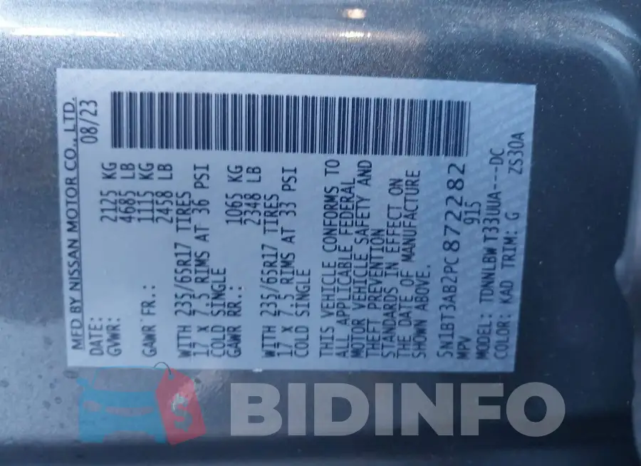 5N1BT3AB2PC872282 Photo# 9
