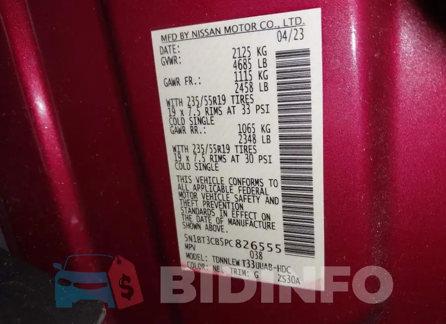 5N1BT3CB5PC826555 Photo# 9