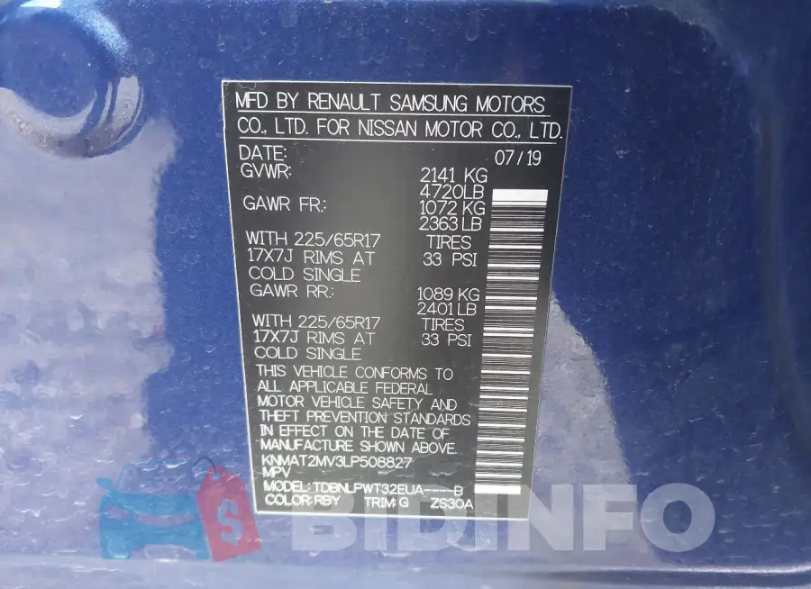 KNMAT2MV3LP508827 Photo# 9