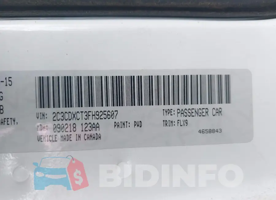 2C3CDXCT3FH925607 Photo# 9