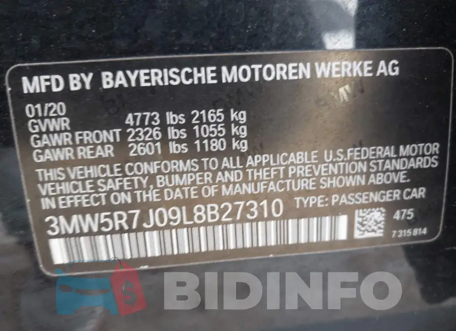 3MW5R7J09L8B27310 Photo# 9