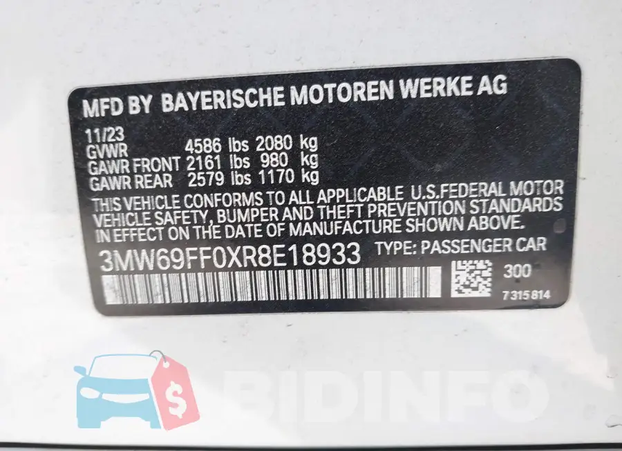 3MW69FF0XR8E18933 Photo# 9
