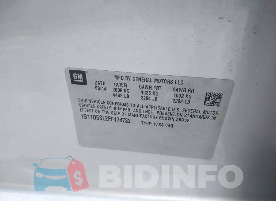 1G11D5SL2FF178732 Photo# 9