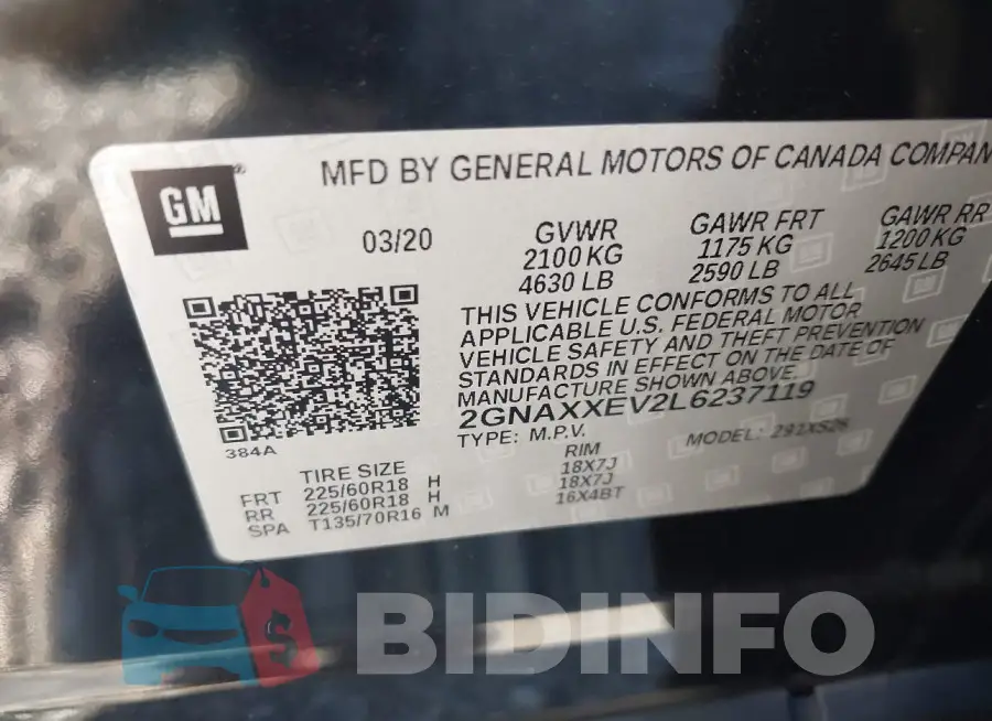 2GNAXXEV2L6237119 Photo# 9