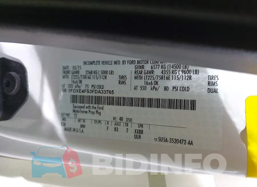 1FDXE4FS3FDA33765 Photo# 9