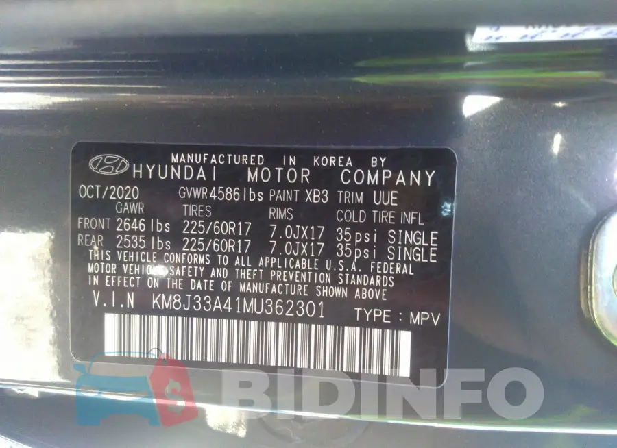 KM8J33A41MU362301 Photo# 9