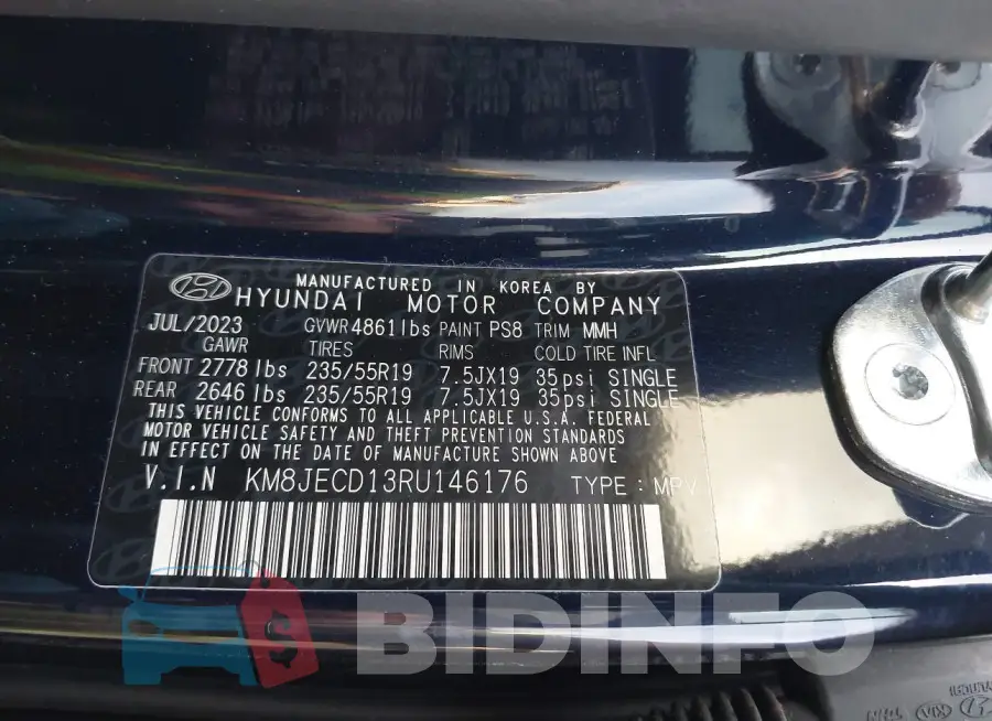KM8JECD13RU146176 Photo# 8