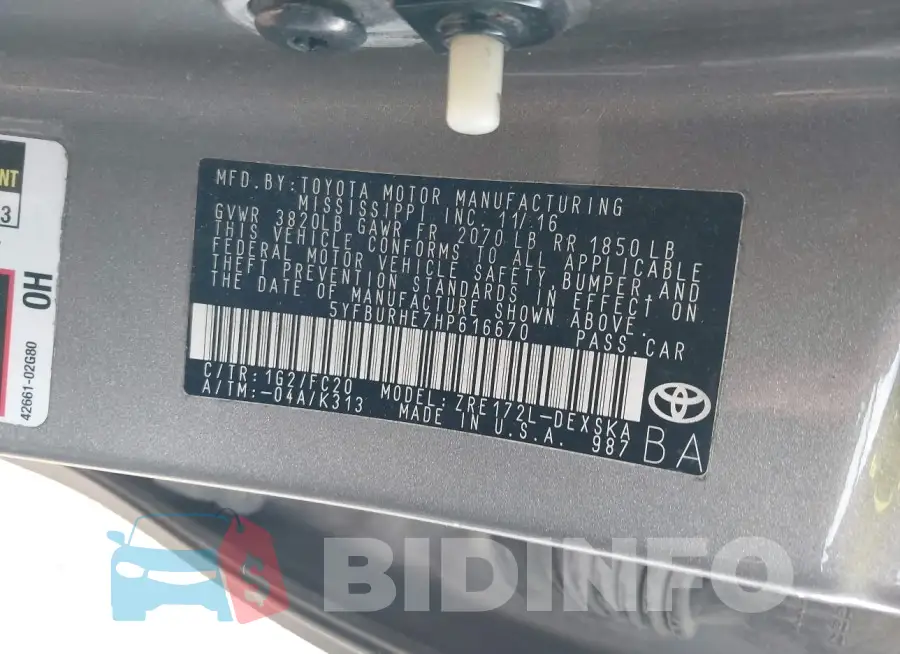 5YFBURHE7HP616670 Photo# 9