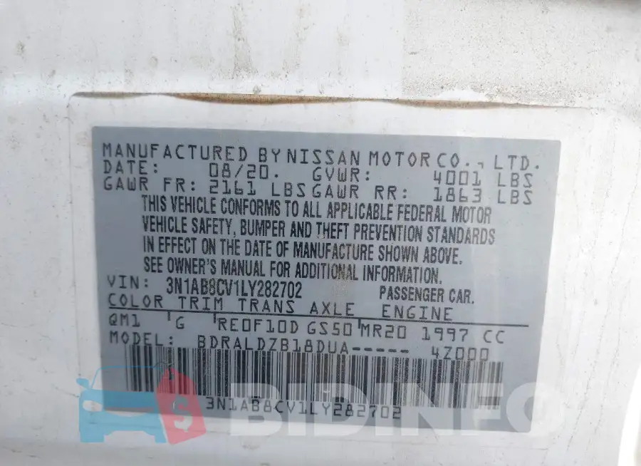 3N1AB8CV1LY282702 Photo# 9