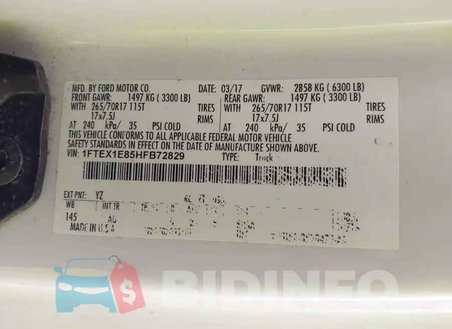 1FTEX1E85HFB72829 Photo# 9