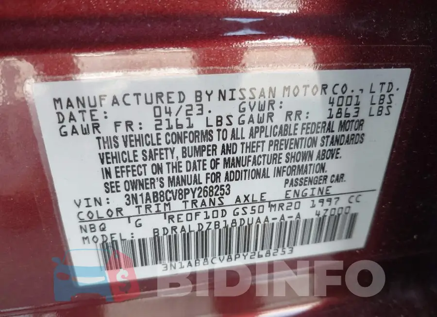 3N1AB8CV8PY268253 Photo# 9