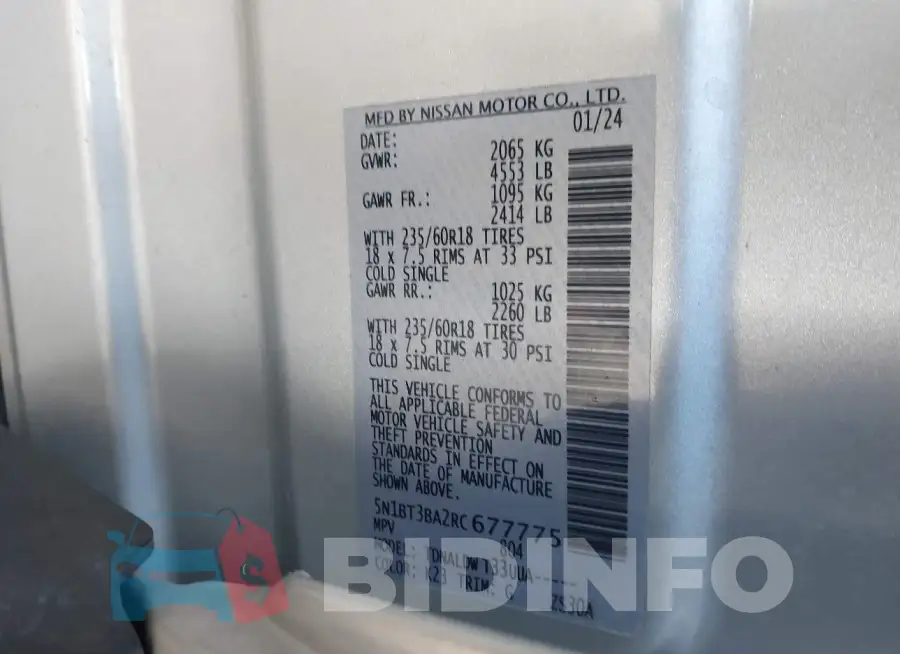5N1BT3BA2RC677775 Photo# 9