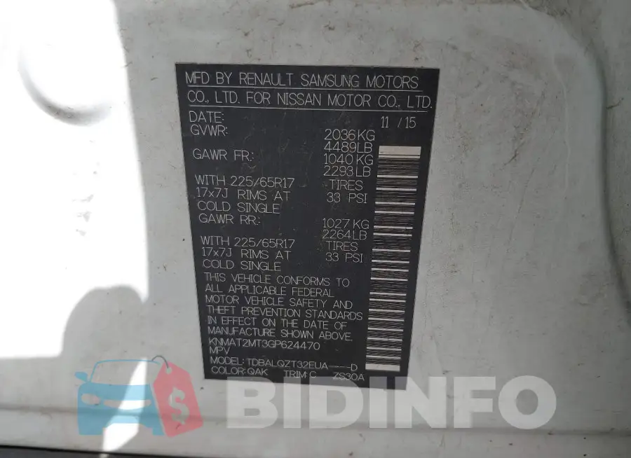 KNMAT2MT3GP624470 Photo# 9