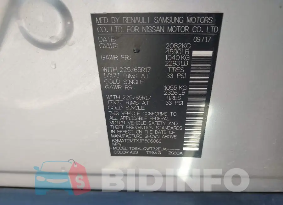 KNMAT2MTXJP506066 Photo# 9
