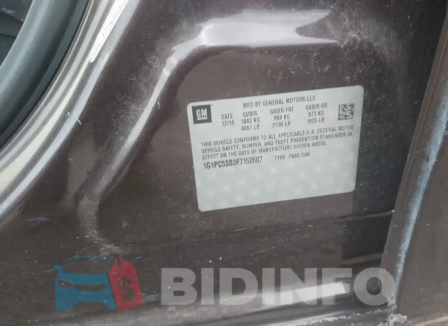 1G1PC5SB3F7152607 Photo# 9