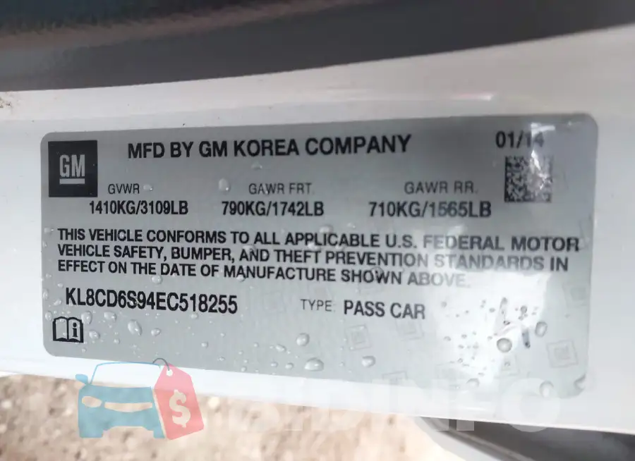 KL8CD6S94EC518255 Photo# 9