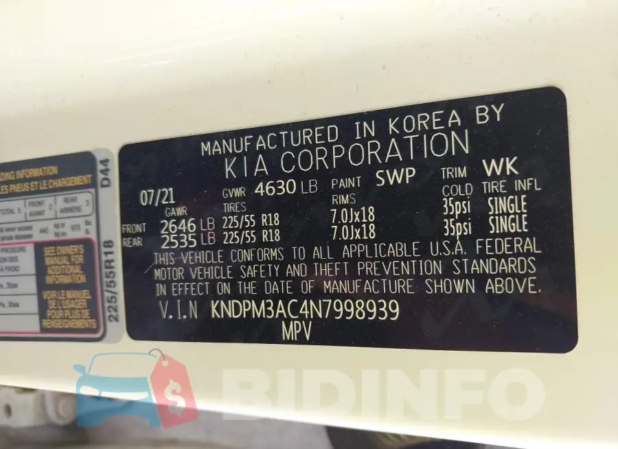 KNDPM3AC4N7998939 Photo# 9