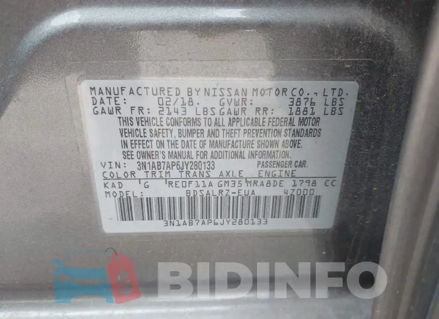 3N1AB7AP6JY280133 Photo# 9