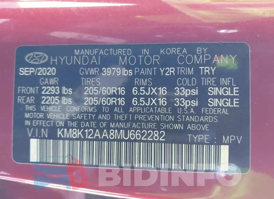 KM8K12AA8MU662282 Photo# 9