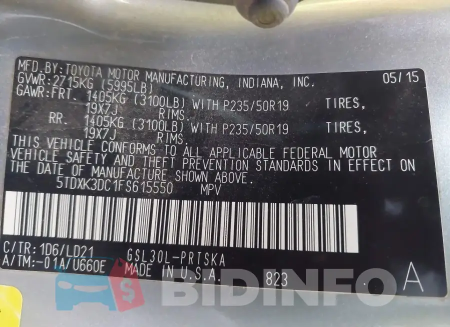 5TDXK3DC1FS615550 Photo# 9