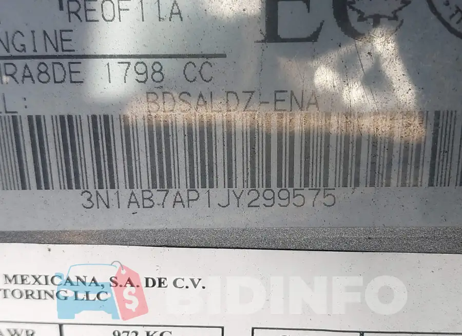 3N1AB7AP1JY299575 Photo# 9