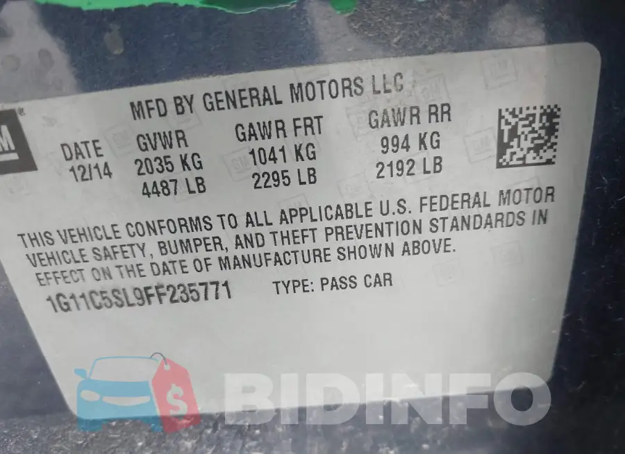 1G11C5SL9FF235771 Photo# 9