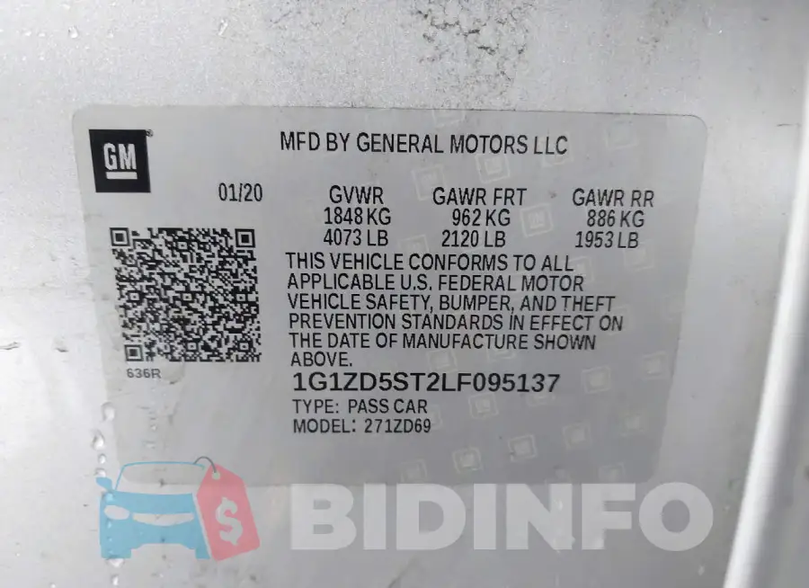 1G1ZD5ST2LF095137 Photo# 9