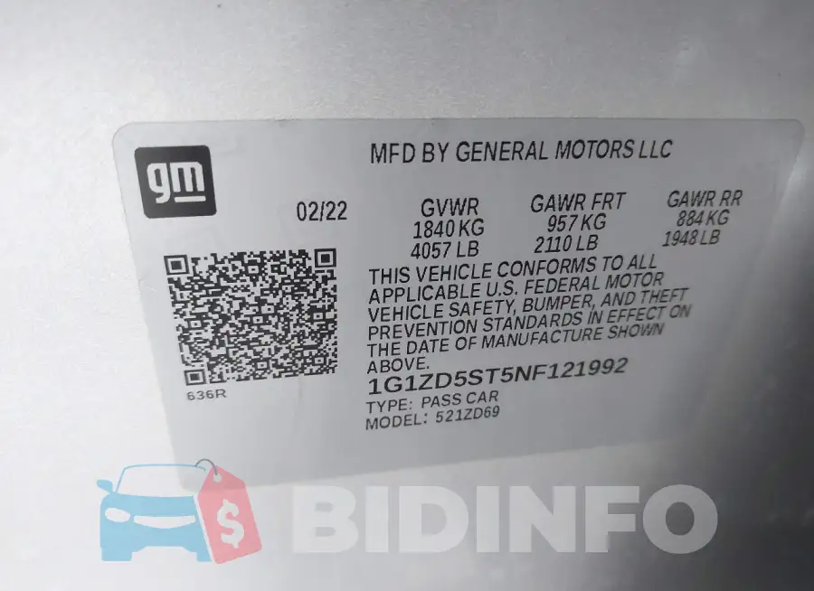 1G1ZD5ST5NF121992 Photo# 9