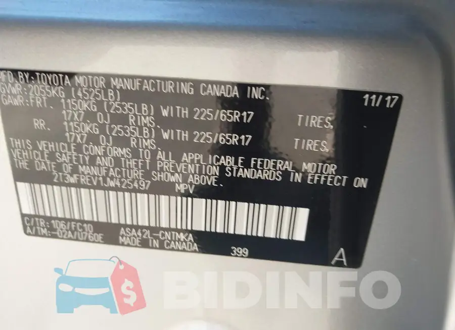 2T3WFREV1JW425497 Photo# 9