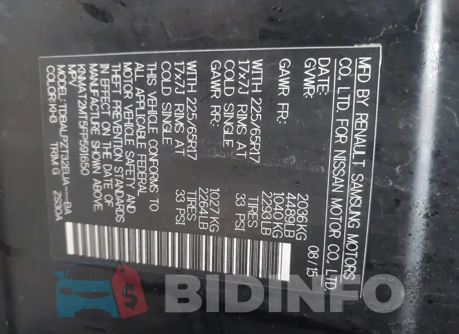 KNMAT2MT5FP591650 Photo# 9