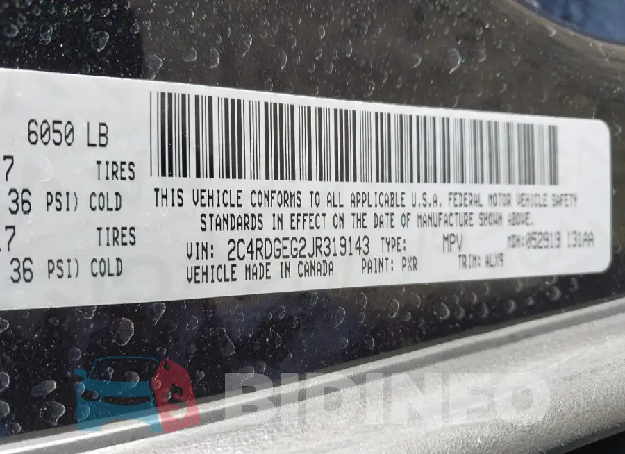 2C4RDGEG2JR319143 Photo# 9