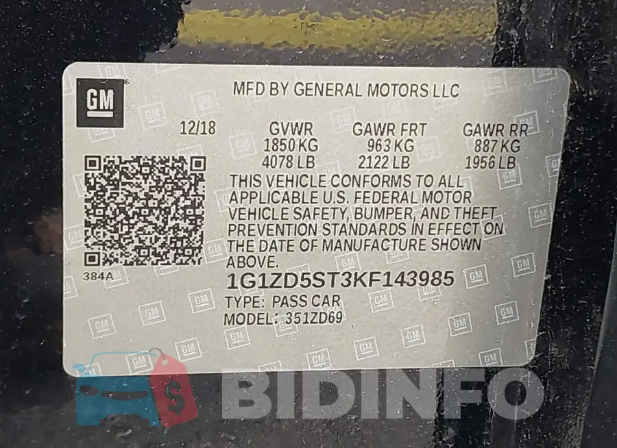 1G1ZD5ST3KF143985 Photo# 9