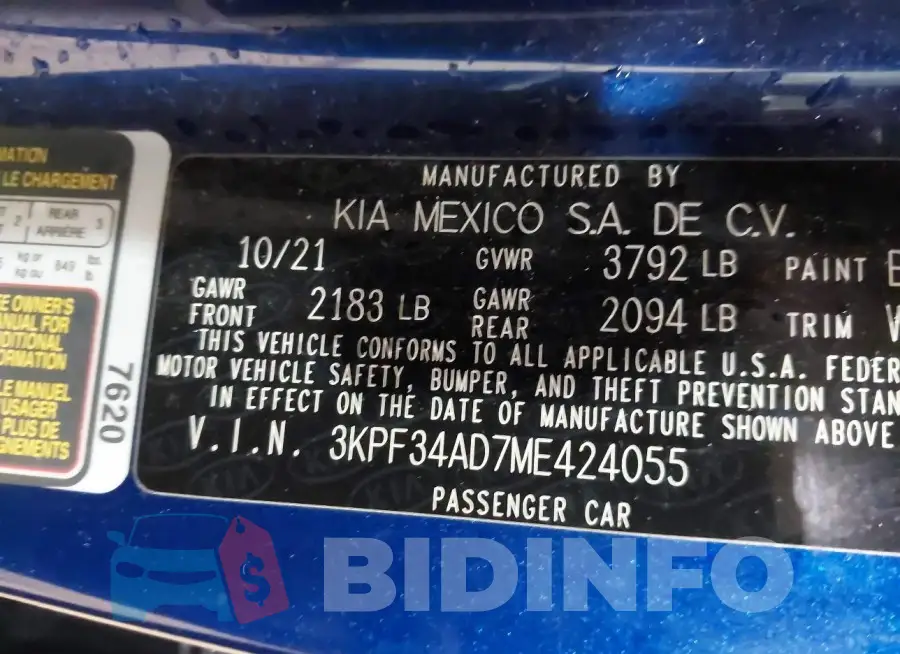 3KPF34AD7ME424055 Photo# 9