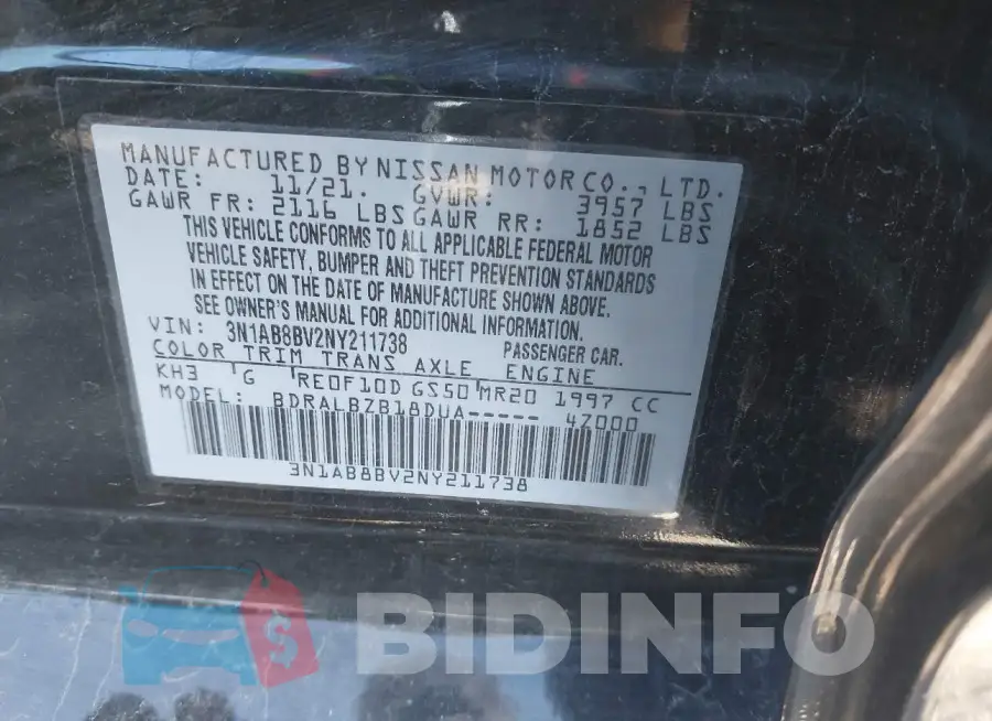 3N1AB8BV2NY211738 Photo# 9