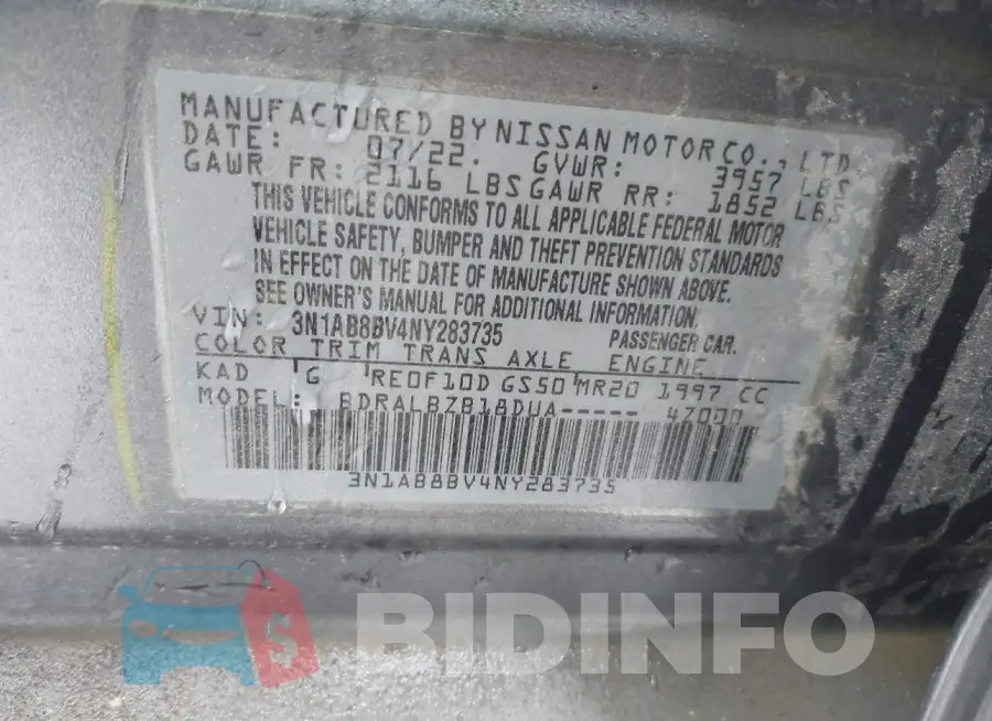 3N1AB8BV4NY283735 Photo# 9