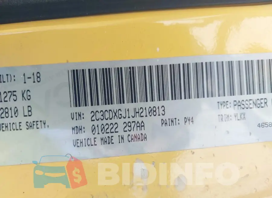 2C3CDXGJ1JH210813 Photo# 9