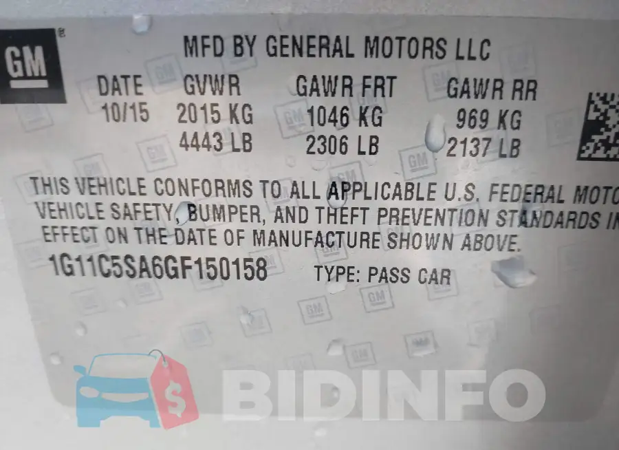 1G11C5SA6GF150158 Photo# 9