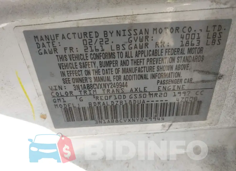 3N1AB8CVXNY249944 Photo# 9