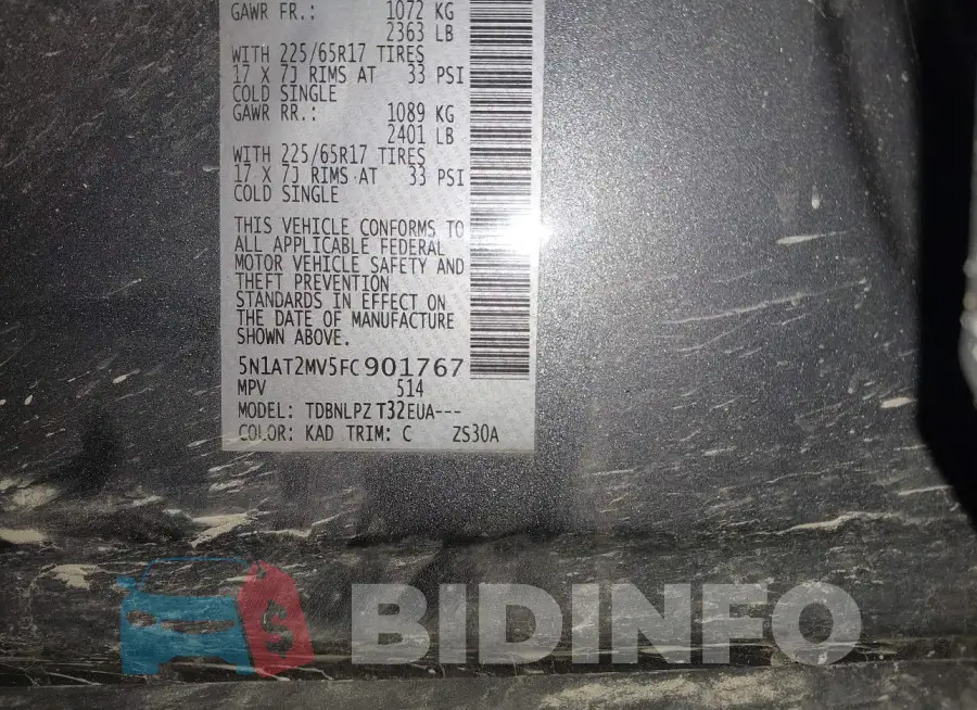 5N1AT2MV5FC901767 Photo# 9