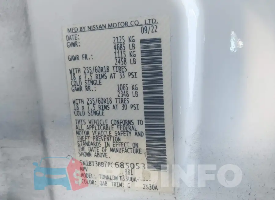 5N1BT3BB7PC685053 Photo# 9