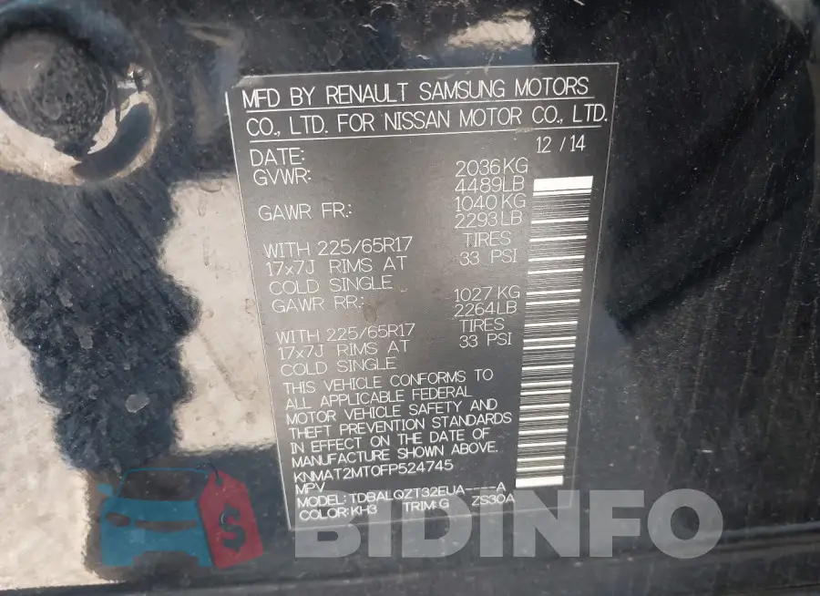 KNMAT2MT0FP524745 Photo# 9