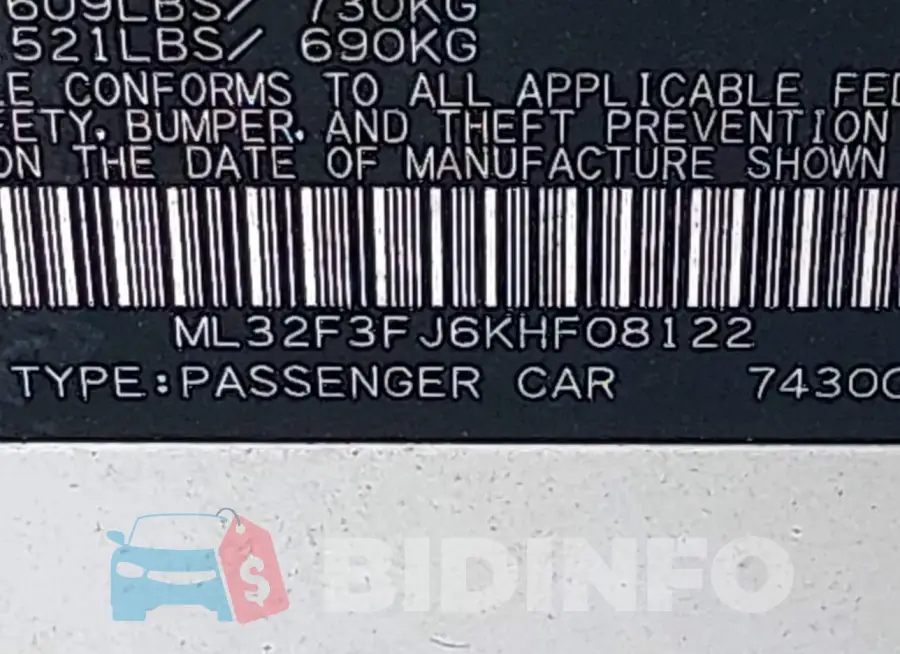 ML32F3FJ6KHF08122 Photo# 9