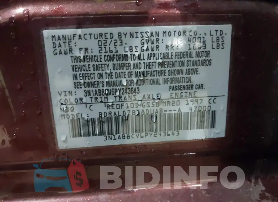3N1AB8CV6PY243643 Photo# 9